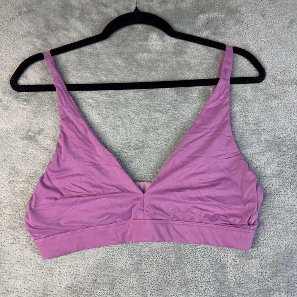 Joyspun Bralette Women's Large Purple Lilac Dawn Soft Hook & Eye Closure Comfy